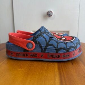 Marvel Spider-Man blue summer clogs kids size 11-12
